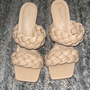 Liliana Women's Braided Cream Mules